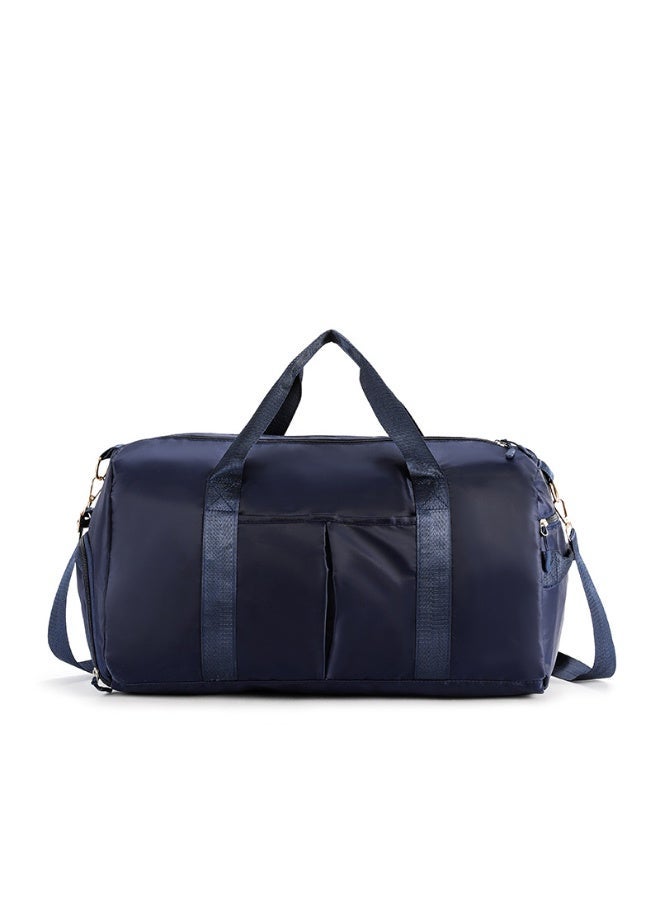 Sports Gym Bag with Shoes Compartment, Waterproof Pocket for Wet Towels, Men and Women Travel Duffel Bag (Blue) - Image 2